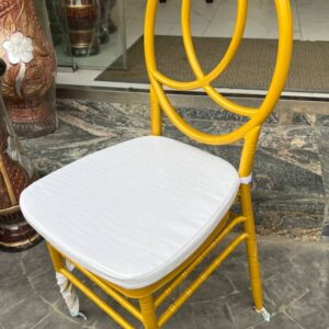 Elegant Gold Phoenix Event Chair with White Cushion