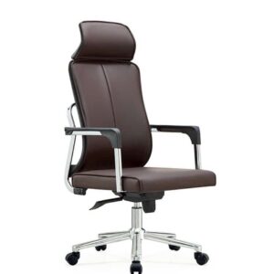 Ergonomic High-Back Executive Leather Office Chair with Headrest