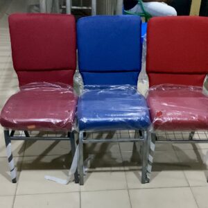 Ergonomic High-Back Church Chair with Under-Seat Book Rack